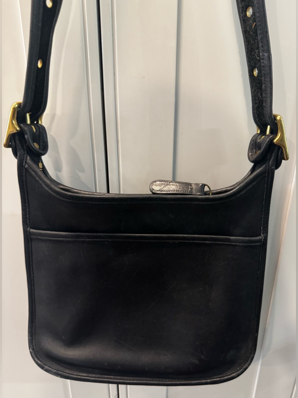 COACH Vintage 9966 LEGACY ZIP Black Leather Purse Bag Crossbody